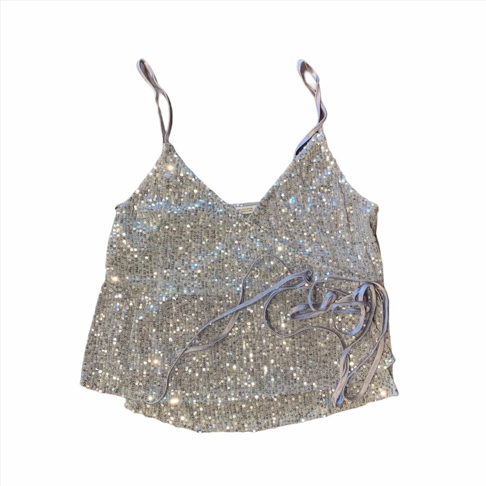 Zara Sequin Wrap Top